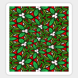 Colorful Glass Flower Pattern Sticker